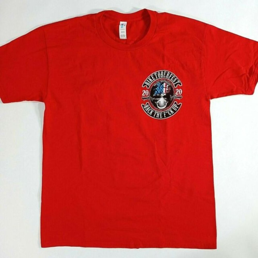 Biketoberfest 2020 Motorcycle Biker Graphic Tee Shirt - Men's Size Medium - Red